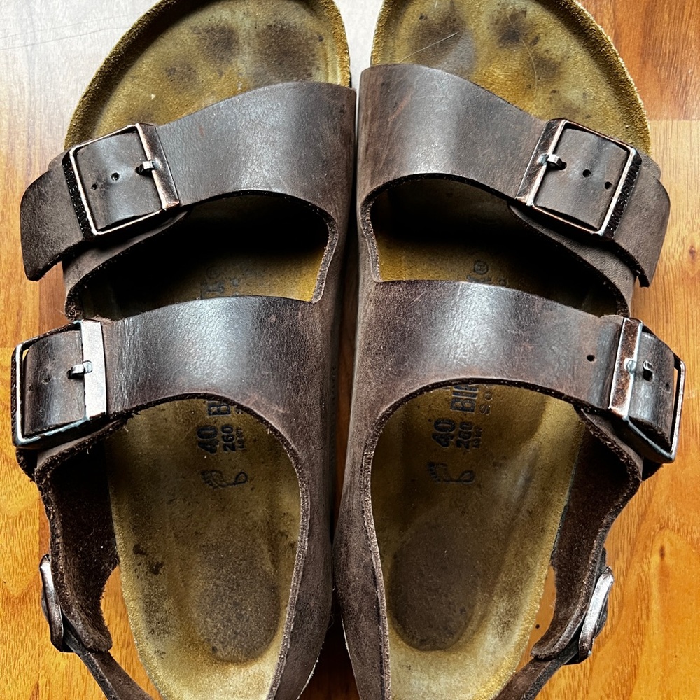 Birkenstock Milano Brown Leather Size 40